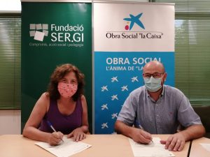 Firma de col·laboració FundacioSERGI i LaCaixa