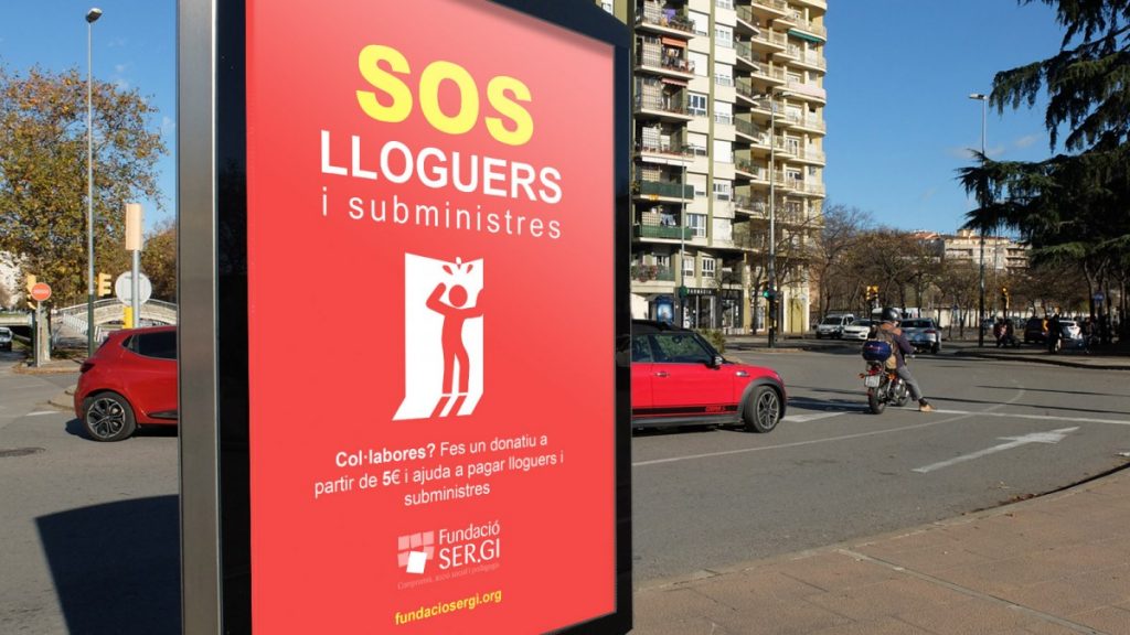 SOS Lloguers i subministres, imatge de campanya captacio de fons