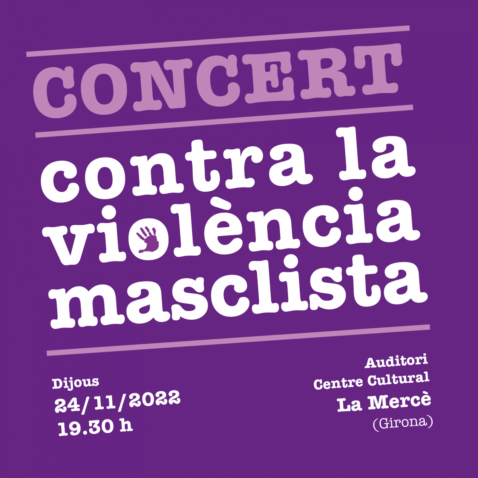 Concert contra la violència masclista a Girona