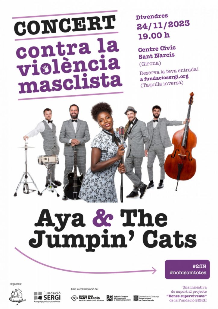 Concert contra la violència masclista. Fundació SERGI. Amb Aya & The Jumpin' Cats